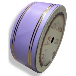 Reben PP Fancy Pepejal Lavender Emas - 1 Gulungan 38MM