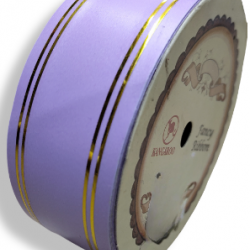 Reben PP Fancy Pepejal Lavender Emas - 1 Gulungan 38MM