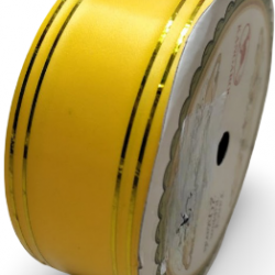 Reben PP Fancy Pepejal Light Orange Emas - 1 Gulungan 38MM