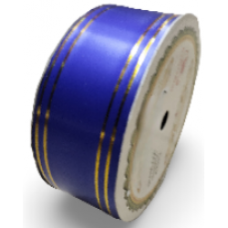 Reben PP Fancy Pepejal Deep Blue Emas - 1 Gulungan 38MM