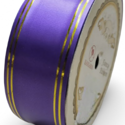 Reben PP Fancy Pepejal Purple Emas - 1 Gulungan 38MM