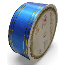 Reben PP Fancy Pepejal Royal Blue Emas - 1 Gulungan 38MM