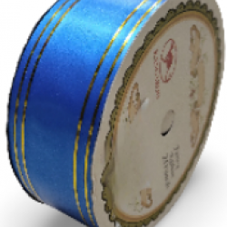 Reben PP Fancy Pepejal Royal Blue Emas - 1 Gulungan 38MM