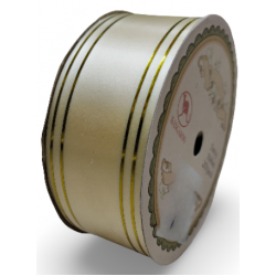 Reben PP Fancy Pepejal Cream Emas - 1 Gulungan 38MM