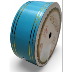 Reben PP Fancy Pepejal Lighter Blue Emas - 1 Gulungan 38MM