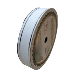 Reben PP Fancy Pepejal Plain White Perak - 1 Gulungan 38MM