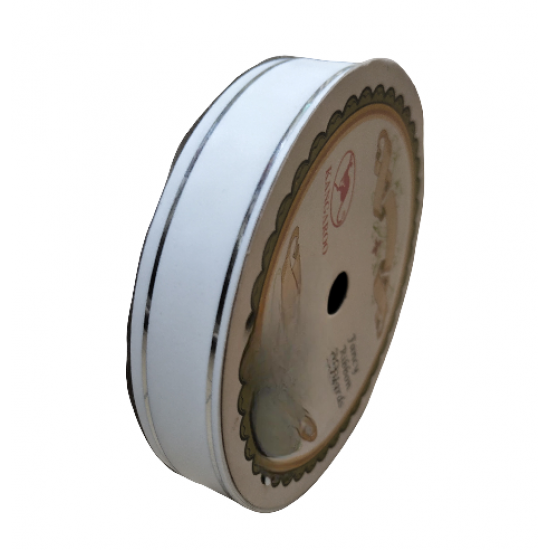 Reben PP Fancy Pepejal Plain White Perak - 1 Gulungan 38MM