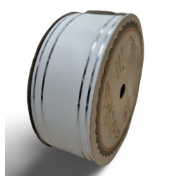 Reben PP Fancy Pepejal Plain White Perak - 1 Gulungan 38MM