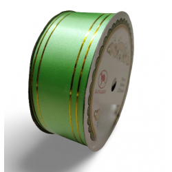 Reben PP Fancy Pepejal Plain Lime Green Emas - 1 Gulungan 38MM