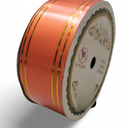 Reben PP Fancy Pepejal Coral Emas - 1 Gulungan 38MM