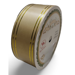 Reben PP Fancy Pepejal Champagne Emas - 1 Gulungan 38MM