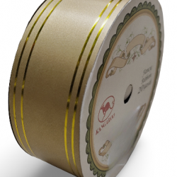 Reben PP Fancy Pepejal Champagne Emas - 1 Gulungan 38MM