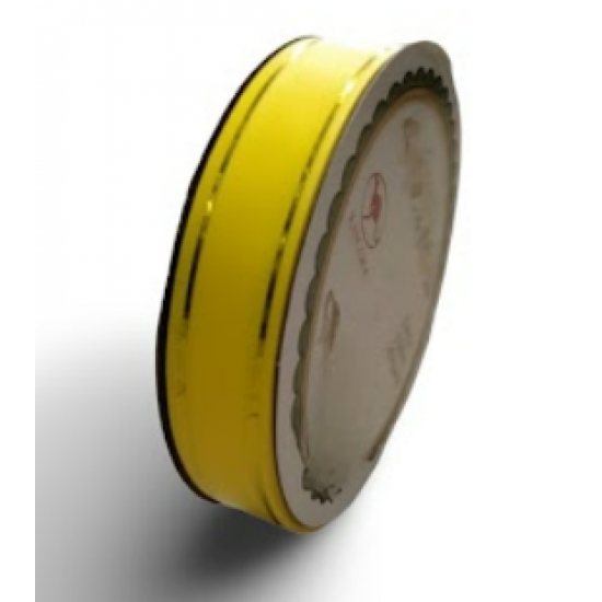 Pepejal PP Fancy Reben Plain Kuning Emas - 1 Roll 19MM