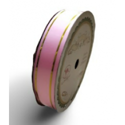 Reben PP Fancy Pepejal Shocking Pink Emas - 1 Roll 19MM