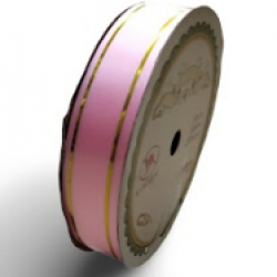 Reben PP Fancy Pepejal Shocking Pink Emas - 1 Roll 19MM