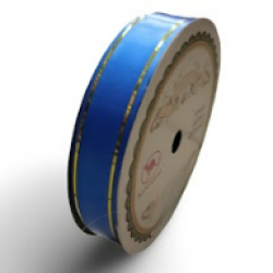 Pepejal PP Fancy Reben Plain Gold Cornflower Blue Emas - 1 Roll 19MM