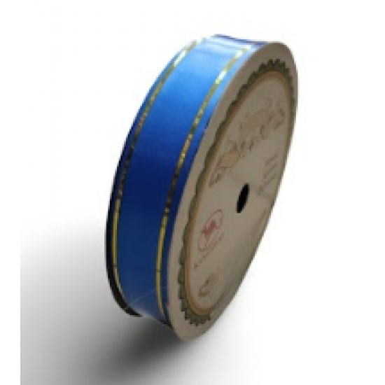 Pepejal PP Fancy Reben Plain Gold Cornflower Blue Emas - 1 Roll 19MM