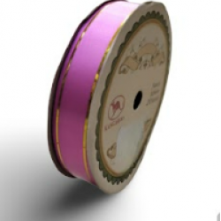 Reben PP Fancy Pepejal Shocking Pink Emas - 1 Roll 19MM