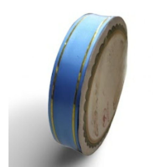 Pepejal PP Fancy Reben Plain Gold Biru Muda Emas - 1 Roll 19MM