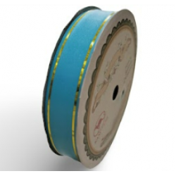 Pepejal PP Fancy Reben Plain Aqua Emas - 1 Roll 19MM