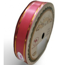 Pepejal PP Fancy Reben Plain Red Emas - 1 Roll 19MM