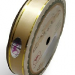 Pepejal PP Fancy Reben Plain Champagne Emas - 1 Roll 19MM