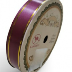 Pepejal PP Fancy Reben Plain Wain Wine Emas - 1 Roll 19MM