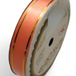 Pepejal PP Fancy Reben Plain Coral Emas - 1 Roll 19MM