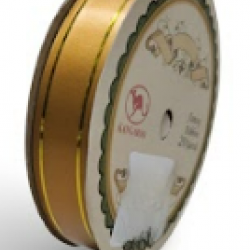 Pepejal PP Fancy Reben Plain Coklat Emas - 1 Roll 19MM