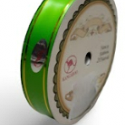 Pepejal PP Fancy Reben Plain Lime Green Emas - 1 Roll 19MM