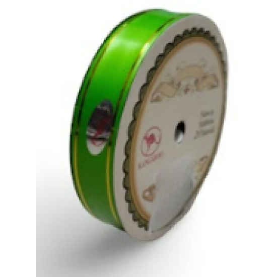 Pepejal PP Fancy Reben Plain Lime Green Emas - 1 Roll 19MM