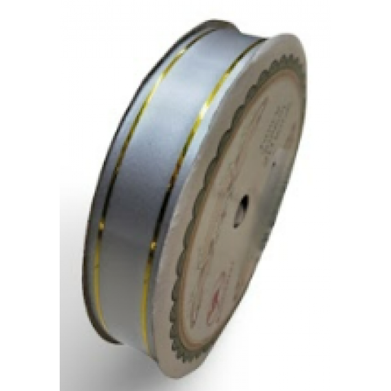 Pepejal PP Fancy Reben Plain Silver Emas - 1 Roll 19MM