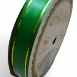 Pepejal PP Fancy Reben Plain Green Emas - 1 Roll 19MM