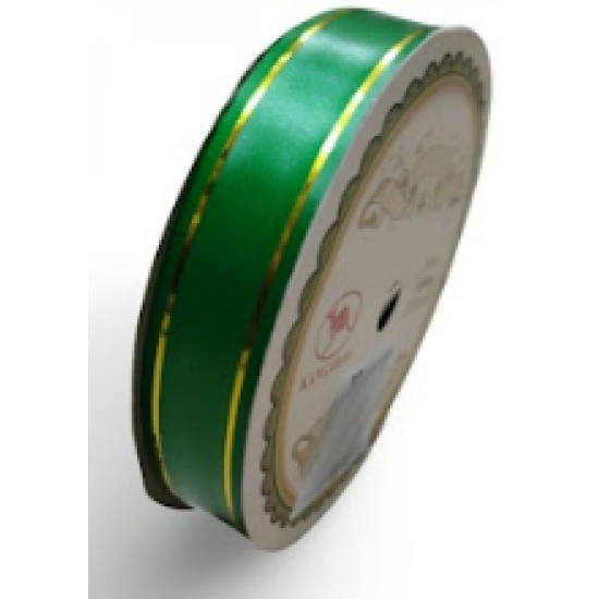 Pepejal PP Fancy Reben Plain Green Emas - 1 Roll 19MM