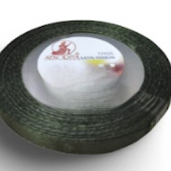 Reben Satin Warna Pepejal Dark Moss Green - #A09