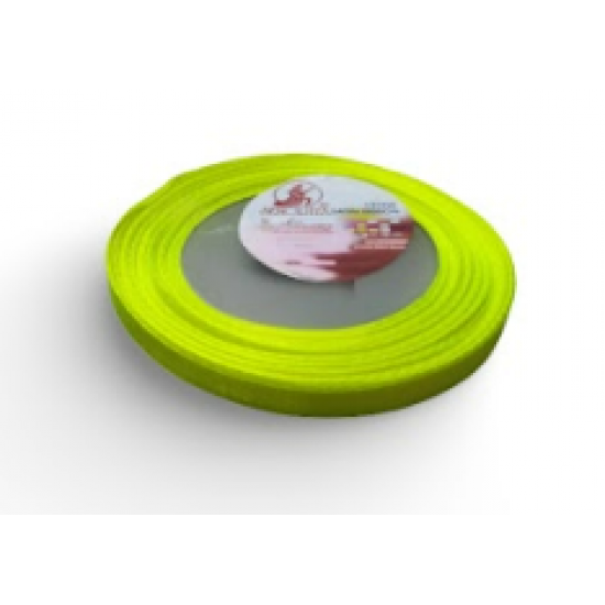 Reben Satin Warna Pepejal Neon Lime - #535