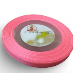 Reben Satin Warna Pepejal Neon Pink - #F109