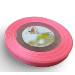 Reben Satin Warna Pepejal Neon Pink - #F109
