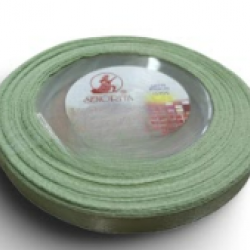 Reben Satin Warna Pepejal Sage - #822