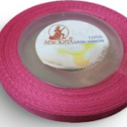 Reben Satin Warna Pepejal Shocking Pink - #813