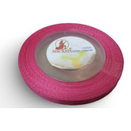 Reben Satin Warna Pepejal Shocking Pink - #813