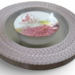 Reben Satin Warna Pepejal Timberwolf - #815