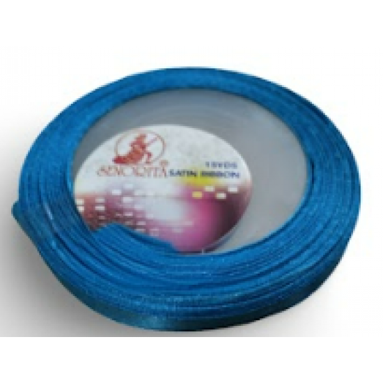 Reben Satin Warna Pepejal Vivid Blue - #24