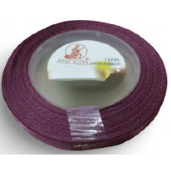 Reben Satin Warna Pepejal Wine - #818