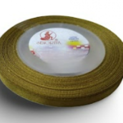 Reben Satin Warna Pepejal Metallic Gold - #246