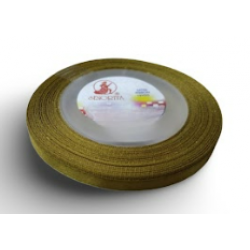 Reben Satin Warna Pepejal Metallic Gold - #246