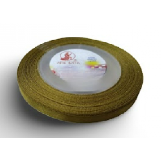 Reben Satin Warna Pepejal Metallic Gold - #246