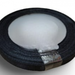 Reben Satin Warna Pepejal Black - #BLK