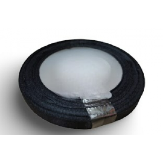 Reben Satin Warna Pepejal Black - #BLK