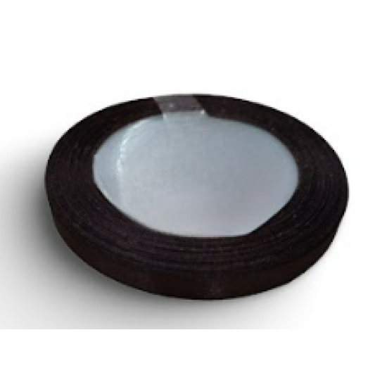 Reben Satin Warna Pepejal Black Coffee - #225